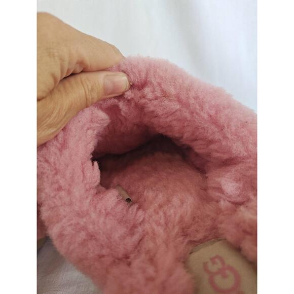 UGG Cozy Slippers Slide Mule Sheepskin Pink Size 11 Faux Fur SlipOn Casual House - Picture 9 of 12